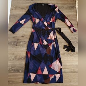Le Chateau Navy Wrap Dress, size xs